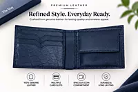 Premium Two-Tone Crocodile Print Genuine Leather Wallet for Men CL-1