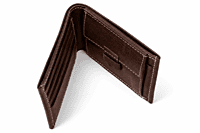 Brown Leather Men’s Wallet – Slim Bifold Classic Casual Wallet R-1